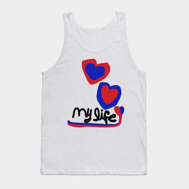 love My life Heart TShirt Tank Top by EllenDaisyShop